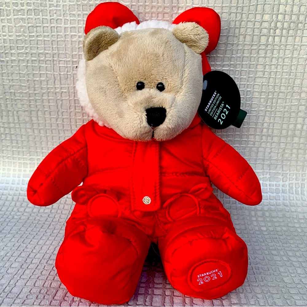 Starbucks Bear Limited Edition Bearista 2021 Plush Red Toy Collectible